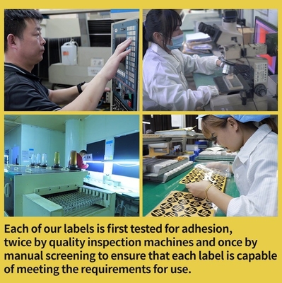 Customized Stainless Steel Label Plate with Self-Adhesive Back Glue and Customer's Logo